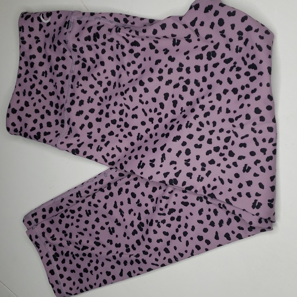 Zyia Active Womens Lilac Jaguar Fit n Free Leggings Size 10 Fitness Athleisure